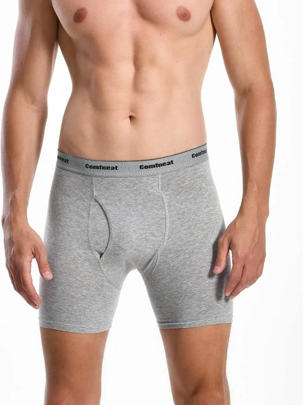 Soft Cotton Boxer Briefs 6-Pack | Breathable, Tag-Free, Open Fly Underwear for
